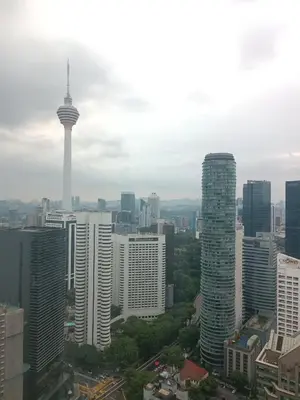 a view of a city with tall buildings at Soho Suites KLCC by LX Suites 2 in Kuala Lumpur