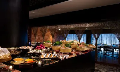 a buffet line with many different types of food at Hotel Maya Kuala Lumpur City Centre in Kuala Lumpur