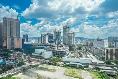 a view of a city with many tall buildings at Casa Residency Apartment in Kuala Lumpur