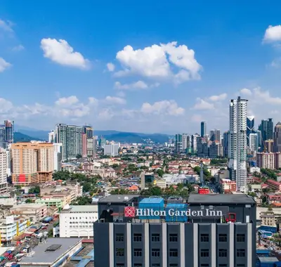a view of a city from the top of a building at Hilton Garden Inn Kuala Lumpur - North in Kuala Lumpur