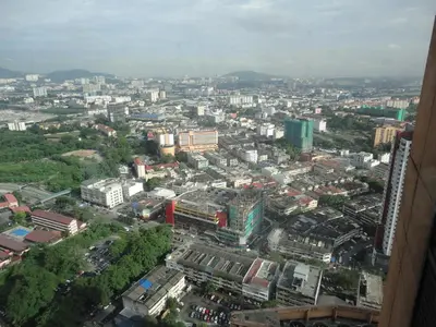 an aerial view of a city with buildings at FnF Suite @ Time Square in Kuala Lumpur