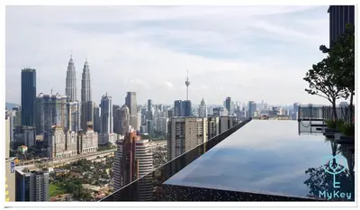 a view of a city from the top of a building at Expressionz Professional Suites by MyKey in Kuala Lumpur