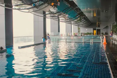a swimming pool on the top of a building at M CITY Kl City in Kuala Lumpur