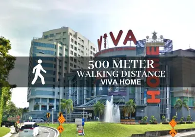 a city with a sign that reads meter walking distance wva home at Smile Hotel Cheras Pudu KL in Kuala Lumpur