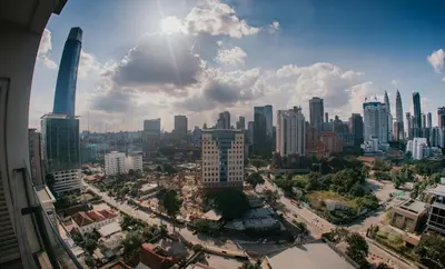 a view of a city from a building at Rex Ollie @ 231 TR Suite in Kuala Lumpur