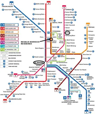a map of the los angeles subway at Maxhome@Regalia suite residence. KL in Kuala Lumpur