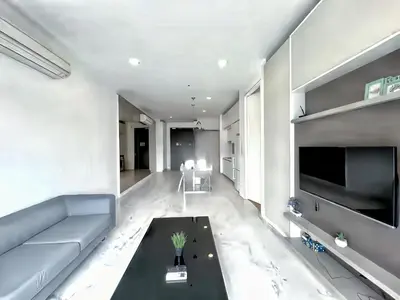 a living room with a couch and a table at The Platinum KLCC 2 in Kuala Lumpur