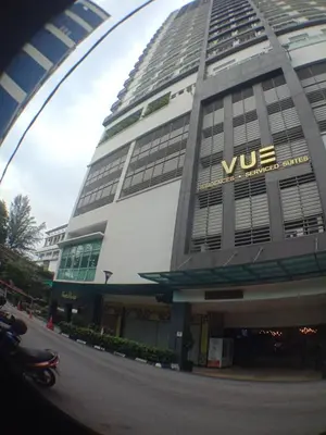 a large building with a vuc sign on it at VUE RESIDENCE SERVICE SUITE- 2 ROOMS SIZE 500SFT 4 pax in Kuala Lumpur