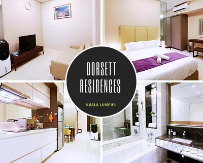 a collage of photos of a hotel room at Sky Pool Elegant Suite @ Sri Hartamas in Kuala Lumpur