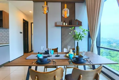 a dining room with a table and chairs at MyCrib Opus Recidence 3 bedroom BBintang in Kuala Lumpur
