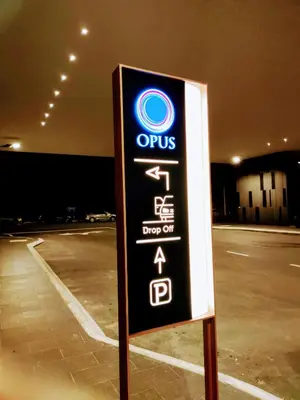 a sign in front of a parking lot at MyCrib Opus Recidence 3 bedroom BBintang in Kuala Lumpur