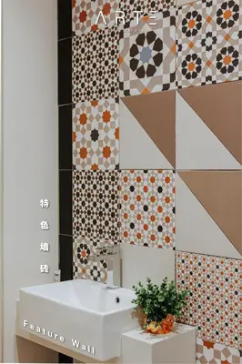 a bathroom with a tile wall and a sink at Arte Mont Kiara Luxury Suite with Heated Jacuzzi Pods - Free Parking - Next to MITEC- by The Stay Hub in Kuala Lumpur