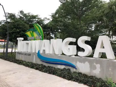 a large sign for a sign for a marissa sign at Titiwangsa Cabin Retreats by Vale Pine in Kuala Lumpur