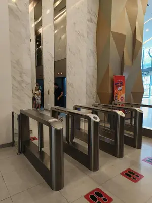 a lobby with three benches in a building at KLCC Gem walk to all in Kuala Lumpur