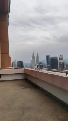 a view of the city from the roof of a building at KL BERJAYA TIMES SQUARE SERVICe APARTMENT in Kuala Lumpur