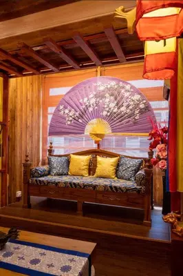 a bench with pillows on it in a room at Fahrenheit88-Korea Theme Bukit Bintang Kuala Lumpur 2R2B 6Pax in Kuala Lumpur