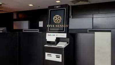 an entrance to a five senses cash register in a room at Dua Sentral Kuala Lumpur, Roam in Kuala Lumpur