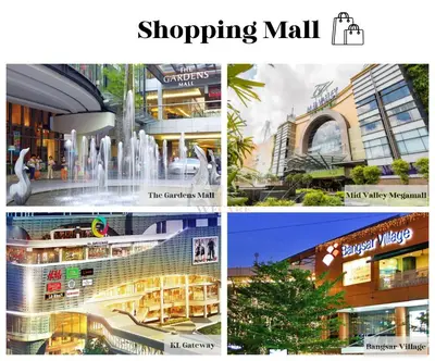 a collage of four pictures of different buildings at Panoramic City - Bangsar South Mid Valley in Kuala Lumpur