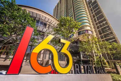 a large google sign in front of a building at Mont Kiara 163 Mall (The Ooak) Private Room in Kuala Lumpur