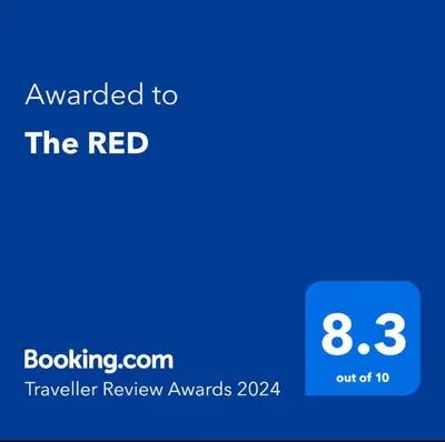 a screenshot of a cell phone with the text awarded to the red at The RED in Kuala Lumpur