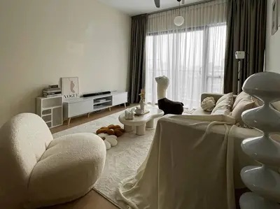 a living room with a couch and chairs and a window at INS Style 5PAX 2R2B Sunway Velocity Linked in Kuala Lumpur