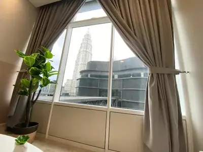 a window with a view at Sky Suites KLCC by PNUT in Kuala Lumpur