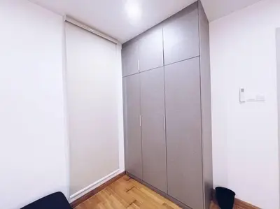 a room with white walls and a large closet at [PROMO]Connected train 2 Bedroom ABOVE MALL (22) in Kuala Lumpur