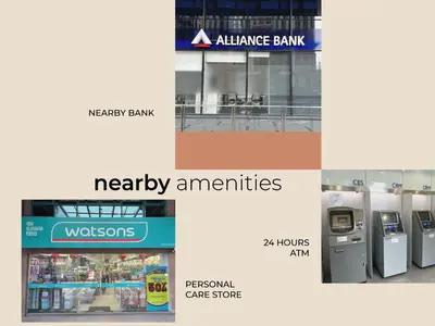 a collage of images of a store with memory machines at Scarletz Suites • KLCC • King Bed (L) in Kuala Lumpur