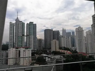 a view of a city skyline with tall buildings at Meta @ Robertson KL Bukit Bintang in Kuala Lumpur