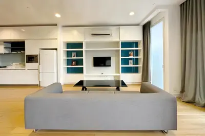 a living room with a couch and a table at The Platinum KLCC in Kuala Lumpur
