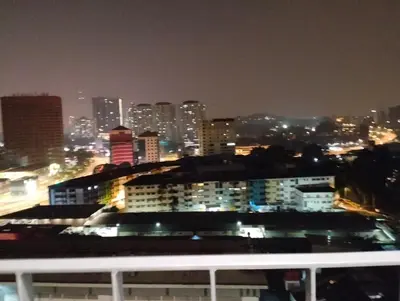 a view of a city at night with buildings at The Pano Jalan Ipoh Sentul by Kenangan Homes in Kuala Lumpur