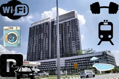 a rendering of a large building with a car at The Pano Jalan Ipoh Sentul by Kenangan Homes in Kuala Lumpur